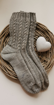 Zopfmuster-Socke Bergen